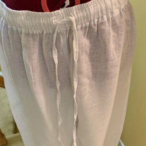 120% Lino Linen Wide Leg Drawstring Pants with Elastic Waist NWOT - Picture 4 of 11
